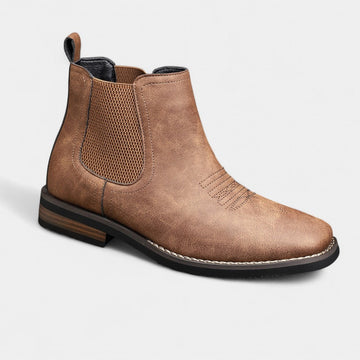Square Toe Chelsea Ankle Boots