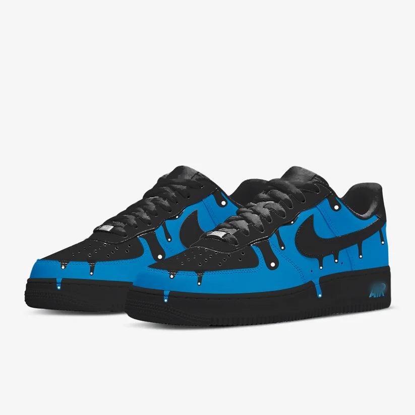 AF1 Black Hand-Painted Sneakers