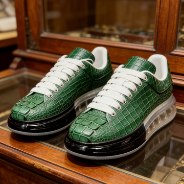 Luxury Air-Cushioned Casual Crocodile Leather Shoes